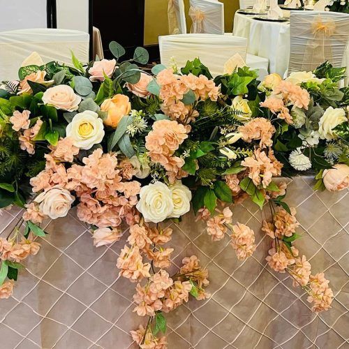 Peach floral arrangement